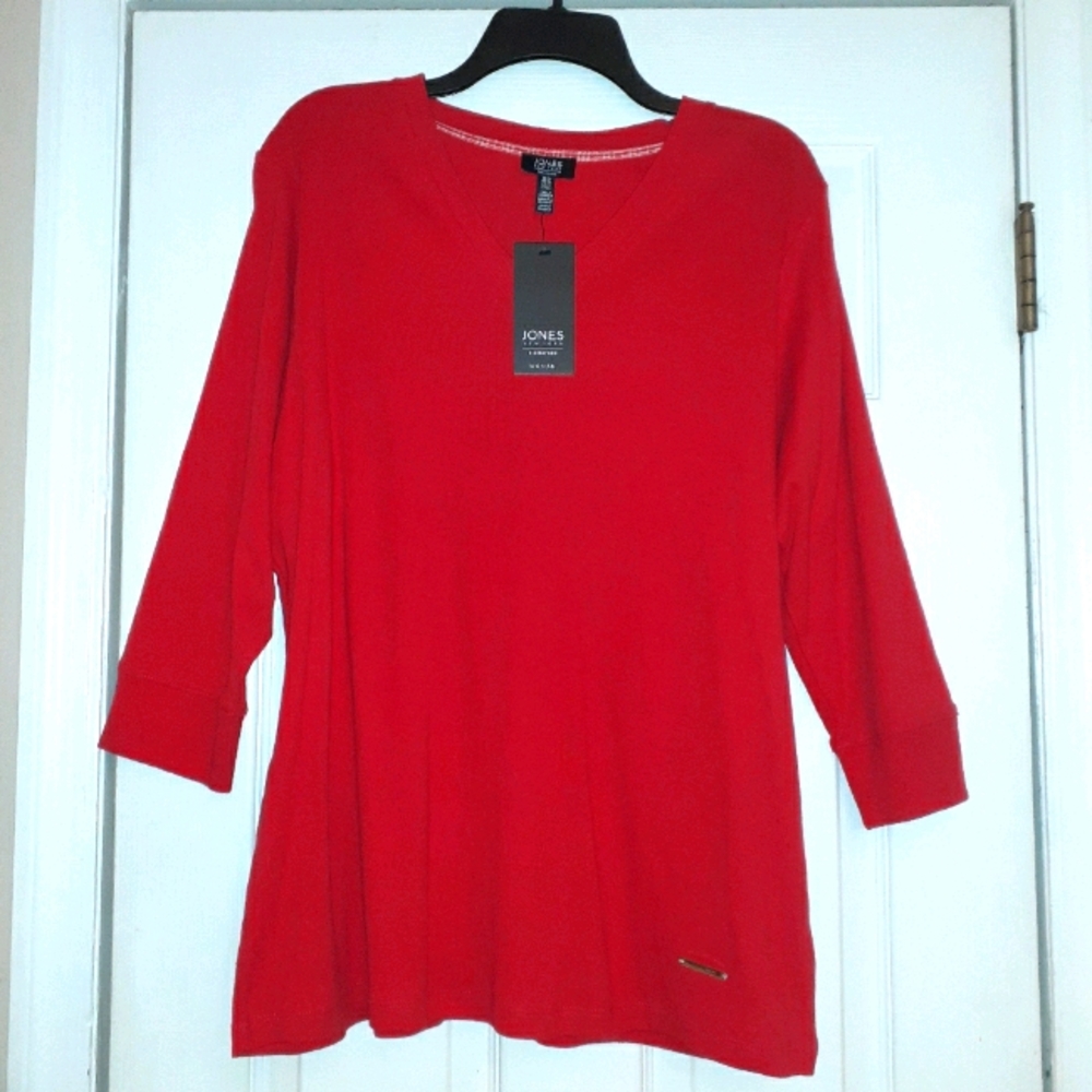 JONES NEW YORK mid-sleeve top